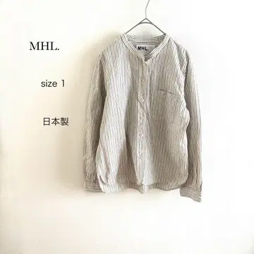 MHL. 스트라이프 코튼 모 헤어 셔츠 I