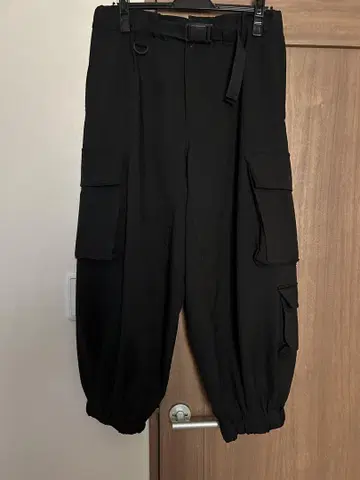 Y-3 블랙 카고 팬츠 벨트 포함
