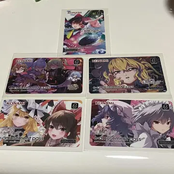 KONAMI 동방환상향 음악제 e-amusement pass 5매 세트