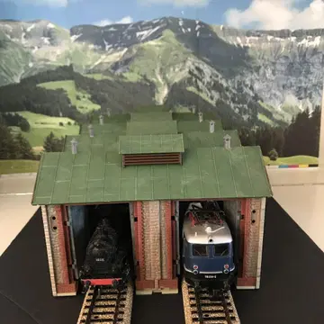 철도 모형 HO Faller B-158 복선 기관고 유럽 스트럭처