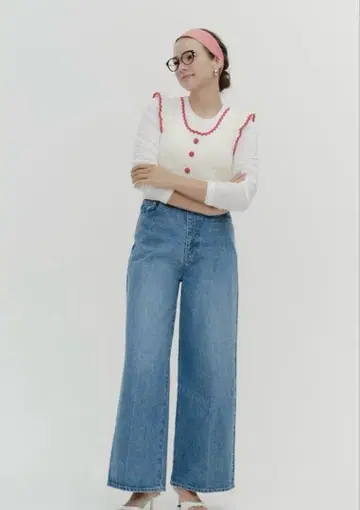 yori Jane 와이드 데님 36