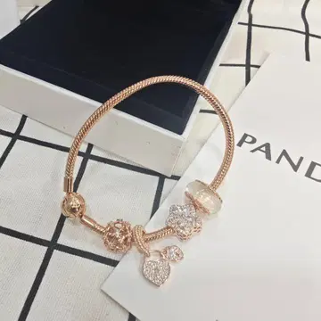 PANDORA 로즈 골드 참 팔찌