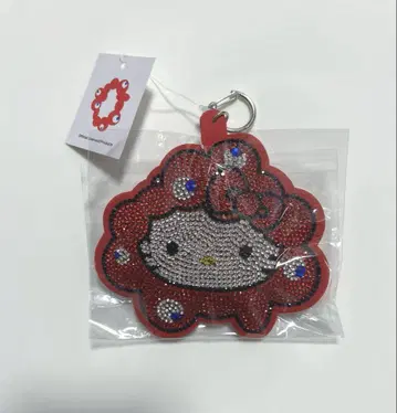 만박 미야쿠미야쿠 변신 반짝이 가죽 키링 키티 산리오