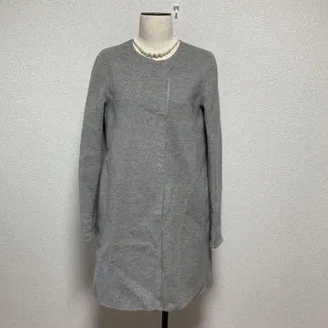 띠어리 그레이 스냅 버튼 심플 그레이 셀럽 고급 고급 얇은 소재