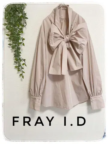 FRAY I.D 프레이 아이디 더스티 핑크 보타이 리본 오피스 출퇴근