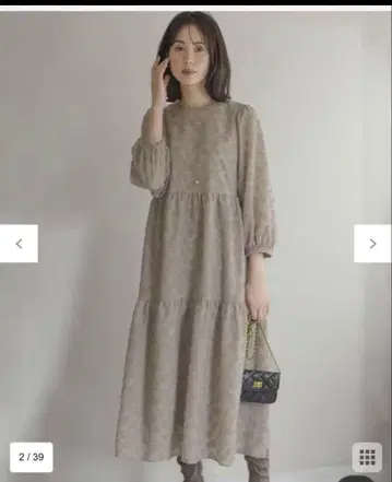 쿠미쿄쿠 쿠미교쿠 컷 자카드 티어드 원피스 23구 온워드