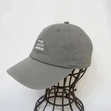 POET MEETS DUBWISE 그레이 로고 캡 포엣 미츠 더브와이즈
