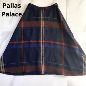 새상품급 Pallas Palace 팔라스 팰리스 울 체크 스커트