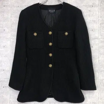 90s 버블 구제 의류 BOSCH 골드 버튼 노카라 자켓