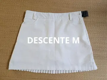 DESCENTE M 사이즈 화이트 플리츠 스커트
