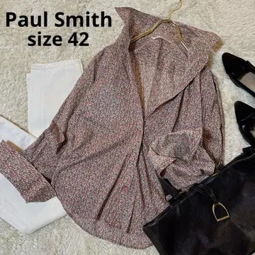 새상품급*폴스미스 플로럴 프린트 셔츠 리버티 긴팔 셔츠 핑크 작은 꽃