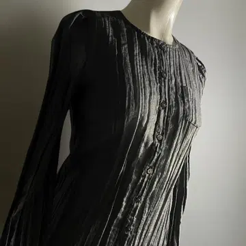 유럽 플리츠 셔츠 상의 00s 유로 블라우스 Pleats