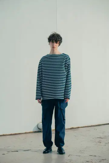 SOPHNET. 긴팔 T셔츠 보더 하이넥
