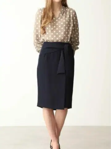 PINKY & DIANNE 핑키&다이앤 랩 리본 타이트 스커트