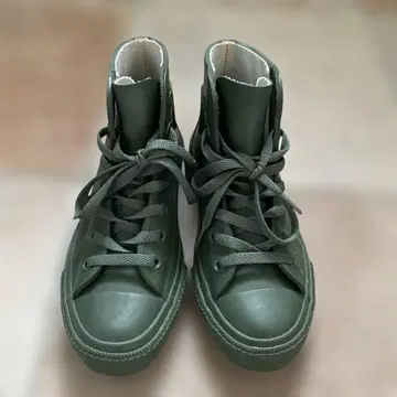 Converse 올리브 그린 하이컷 레인 신발