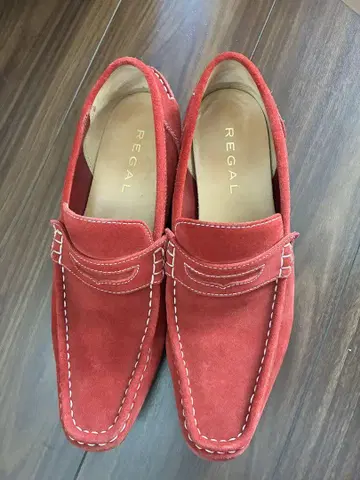 REGAL 레드 스웨이드 로퍼 26.5cm