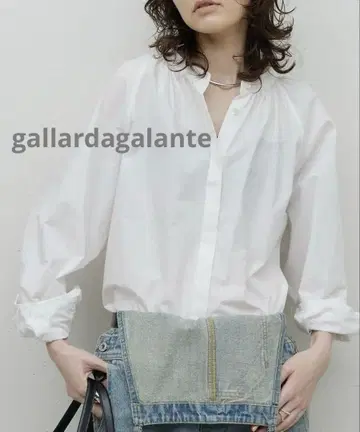 gallardagalante [ 앞뒤 2WAY ] 노카라 개더 블라우스
