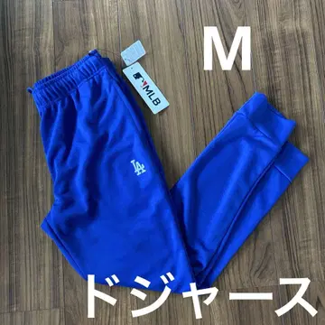 택 포함 새상품 남성용 MLB LA 로고 블루 스웨트 팬츠 M 사이즈