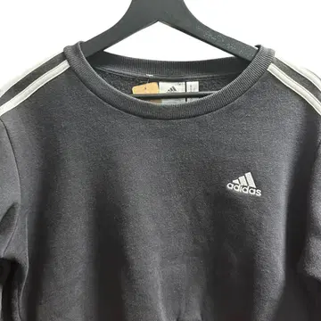 adidas 아디다스 크롭 맨투맨 트레이닝복 자수 로고 블랙