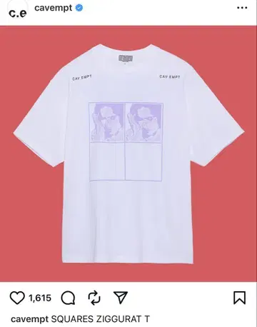 새상품급 C.E cavempt SQUARES ZIGGURAT T XXL