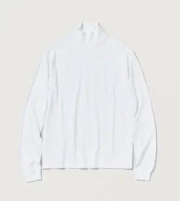 AURALEE SEAMLESS 하이넥 L/S 티 화이트 4