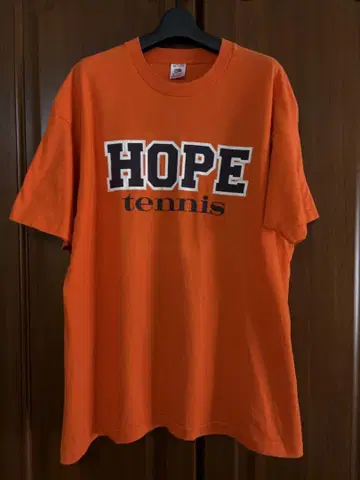 프룻 오브 더 룸 HOPE 테니스 T셔츠 싱글 스티치 XL