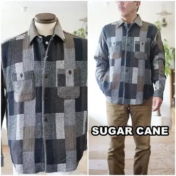 sugarcane 슈가케인 워크 셔츠 플란넬 셔츠 29590 M