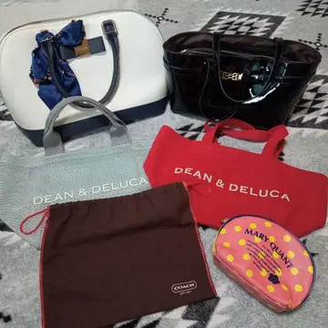 더즐린 DEAN & DELUCA 토트백 화이트/네이비