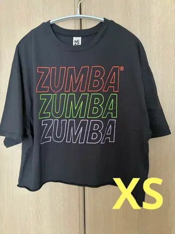 줌바 줌바웨어 크롭 후드 티셔츠 블랙 XS 정품