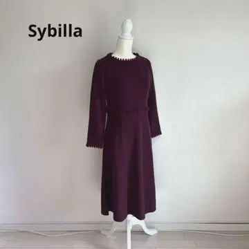 Sybilla 시빌라 니트 원피스 퍼플 보르도 일본제