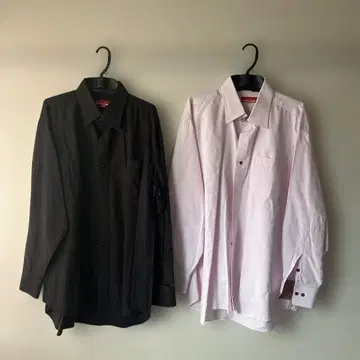 Sartoria Bellini 긴팔 셔츠 3L 블랙 핑크 세트