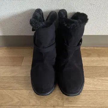크롤 발리에 블랙 어그 부츠 리본 포함 23-23.5cm