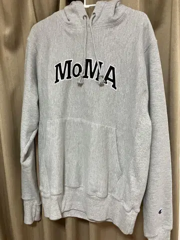 Champion MoMA 로고 그레이 후드티 S 사이즈