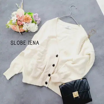 SLOBE IENA*슬로브 이에나 아이보리 울 니트 가디건
