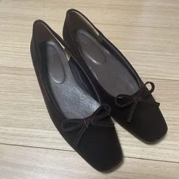 다나카 리나 시마무라 발레 펌프스 브라운 L