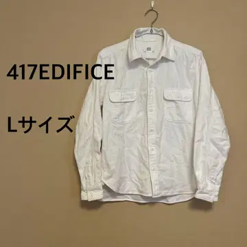 417EDIFICE/남성용/긴팔/셔츠/흰색/화이트/무지/심플