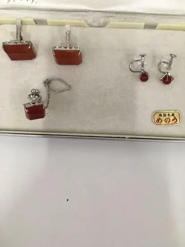 마노 커프스 단추 넥타이핀 귀찌 세트 TO.1551