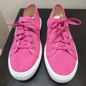 이탈리아제 Bluestar 핑크 캔버스 스니커즈 24.5cm