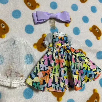 디어 달링 리본 무늬 원피스 세트 네오 브라이스 사이즈