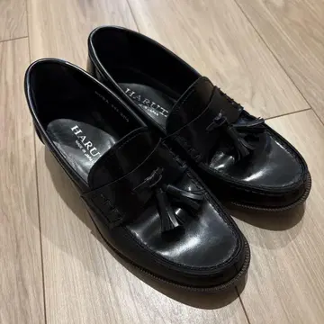 HARUTA 블랙 태슬 로퍼