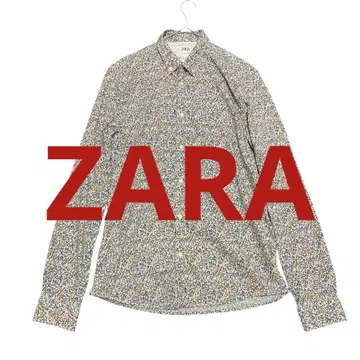 [새상품급] ZARA 긴팔 셔츠 꽃무늬, 올 패턴, 버튼 다운 M 사이즈