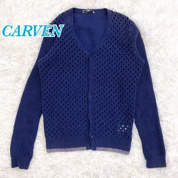 칼벤 CARVEN 인기 새상품급 코튼 니트 가디건 M 돌려입기 발군