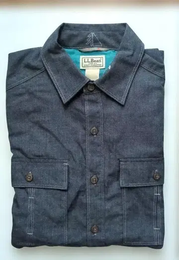 LL Bean*바지 긴팔 셔츠 M Blue