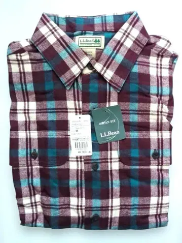 LL Bean* 플란넬 셔츠 긴팔 M 체크 무늬
