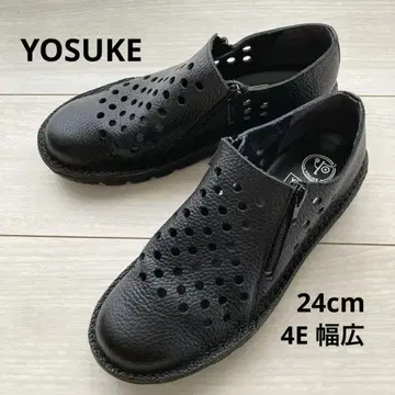 요스케 YOSUKE 슬립온 스니커즈 넓은 가죽 컴포트