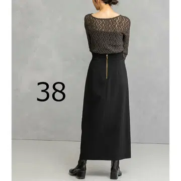 어반리서치 로쏘 백지퍼 롱 A라인 스커트 블랙 38