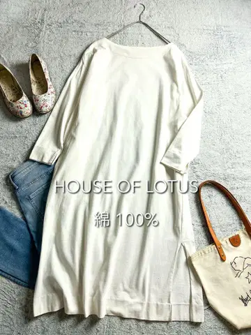 [ HOUSE OF LOTUS ] 면 100% 보트넥 티셔츠 원피스