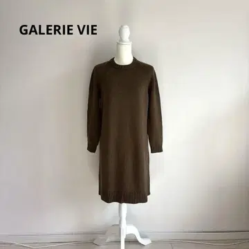 GALERIE VIE 니트 원피스 울 카멜 실크
