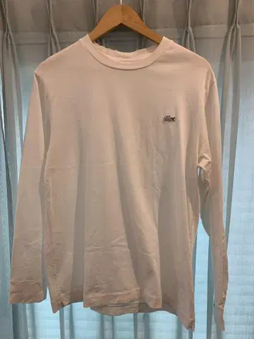 LACOSTE 클래식 핏 긴팔 셔츠 US M 화이트