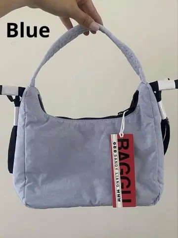 BAGGU 미니 보우 토트백 핸드백 블루 인기